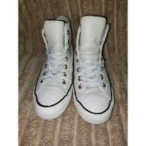 Leather Converse Chuck Taylor Fur Lined Hi Top Size Mens Size 6 / Womens 8